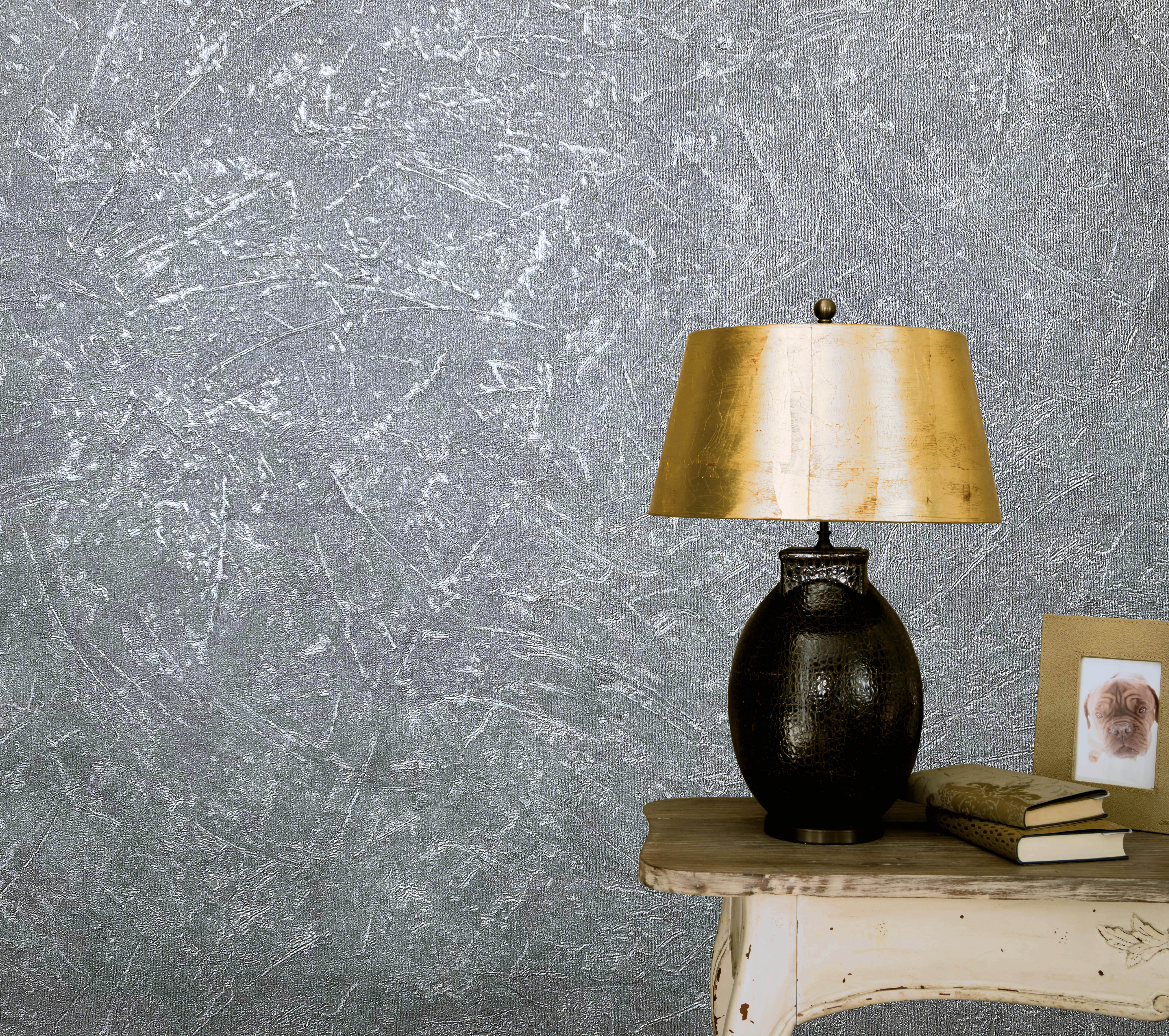 Galerie Wallcoverings Product Code 32816 - New Textures Wallpaper Collection - Silver Grey Colours - Scratched Texture Design