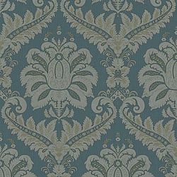 Galerie Wallcoverings Product Code 35925 - Ornamenta Wallpaper Collection - Green Gold Colours - Traditional Damask Design