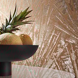 Galerie Wallcoverings Product Code 91937 - Vault Wallpaper Collection - Red, Gold Colours - Fan Palm Design