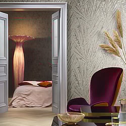 Galerie Wallcoverings Product Code 99126 - Vault Wallpaper Collection - Beige, Pearl Colours - Fan Palm Design