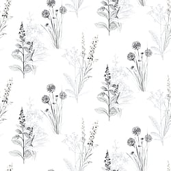 Galerie Wallcoverings Product Code AB42443 - Abby Rose 4 Wallpaper Collection - Grey Black Colours - Flora Design