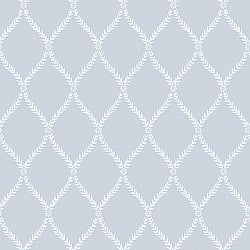 Galerie Wallcoverings Product Code G45051 - Vintage Roses Wallpaper Collection - Blue White Colours - Laurel Trellis Design