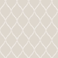 Galerie Wallcoverings Product Code G45052 - Vintage Roses Wallpaper Collection - Beige White Colours - Laurel Trellis Design