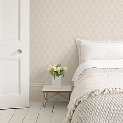 Galerie Wallcoverings Product Code G45052 - Vintage Roses Wallpaper Collection - Beige White Colours - Laurel Trellis Design