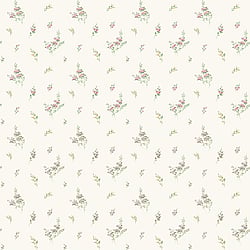Galerie Wallcoverings Product Code G67918 - Miniatures 2 Wallpaper Collection - Pink White Green Colours - Small Floral Sprig Design