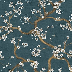 Galerie Wallcoverings Product Code HZ62045 - Horizon Wallpaper Collection - Beige Blue Cream Colours - Cherry Blossom Design
