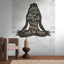 Galerie Wallcoverings Product Code WH45223M - Welcome Home Murals Wallpaper Collection - Grey, Black, White Colours - Mantra Wall Design