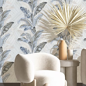 Galerie Wallcoverings Product Code 49306 - Stratum Wallpaper Collection - light blue beige gold Colours -  