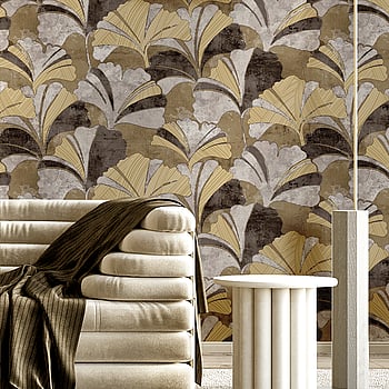 Galerie Wallcoverings Product Code 49324 - Stratum Wallpaper Collection - grey cream brown Colours -  