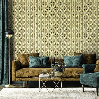 Galerie Wallcoverings Product Code 65335 - Pepper Wallpaper Collection - Mustard Colours -  