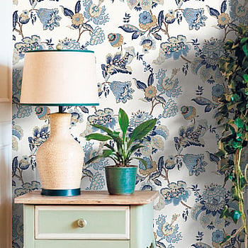 Galerie Wallcoverings Product Code 8303 - Blooming Garden Wallpaper Collection - Blue Colours -  