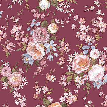 Galerie Wallcoverings Product Code 8312 - Blooming Garden Wallpaper Collection - Red Colours -  