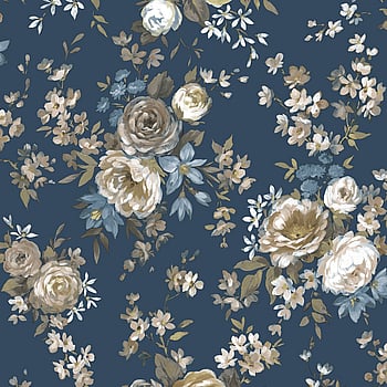 Galerie Wallcoverings Product Code 8313 - Blooming Garden Wallpaper Collection - Blue Colours -  