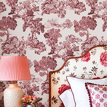 Galerie Wallcoverings Product Code 8343 - Blooming Garden Wallpaper Collection - Red Colours -  