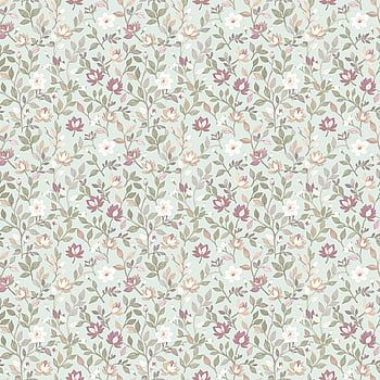 Galerie Wallcoverings Product Code 8352 - Blooming Garden Wallpaper Collection - Light Blue Colours -  