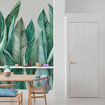 Galerie Wallcoverings Product Code A39501 - One Roll One Motif II Wallpaper Collection - Green Colours -  
