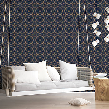 Galerie Wallcoverings Product Code G45403 - Just Kitchens Wallpaper Collection - Navy Gold Colours -  