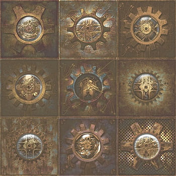Galerie Wallcoverings Product Code G56227 - Steampunk Wallpaper Collection - Bronze Brown Colours -  