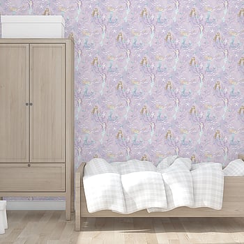 Galerie Wallcoverings Product Code G78391 - Tiny Tots 2 Wallpaper Collection - Purple Turquoise Glitter Colours -  