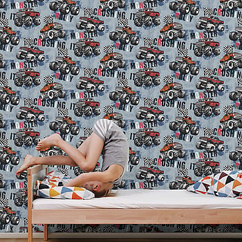 Galerie Wallcoverings Product Code G78570 - Kids & Teens Wallpaper Collection - Navy Red Black Colours -  